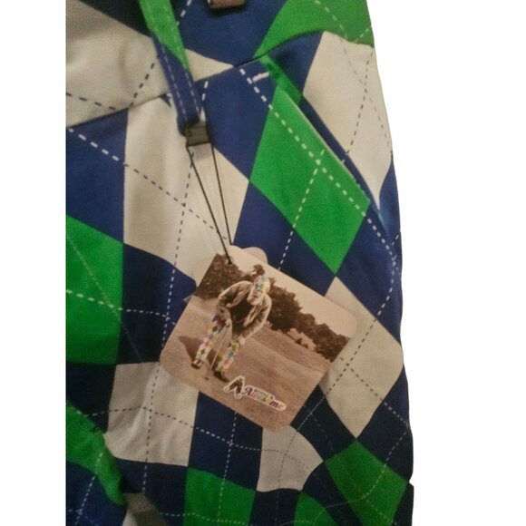 Royal & Awesome Blues On The Greens Argyle Golf Pants 36/30 Polyester Mens NWT - Picture 8 of 11